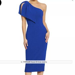 NWT - XS- Dress The Population Tiffany Midi One-Shoulder